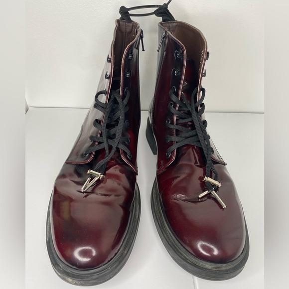 BOEMOS Men's Italian Burgundy Boots - Picture 2 of 8